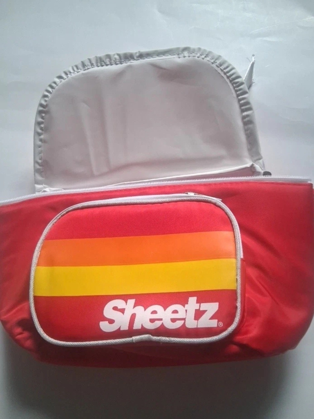 Red Retro Stripe Fanny Pack Cooler